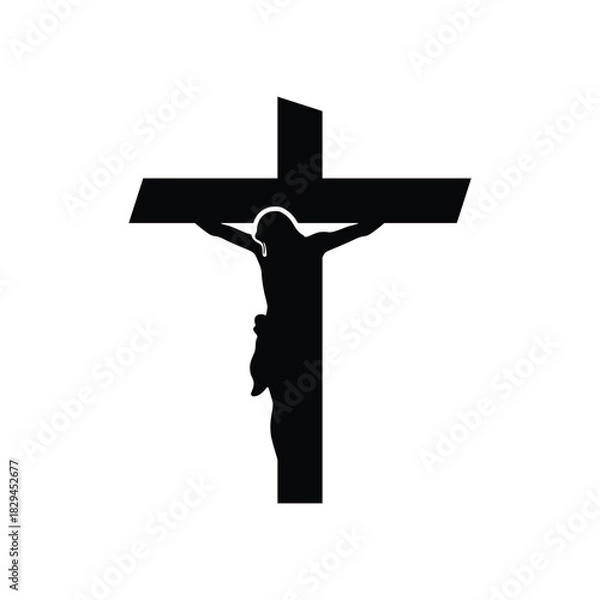 Obraz cross on a white