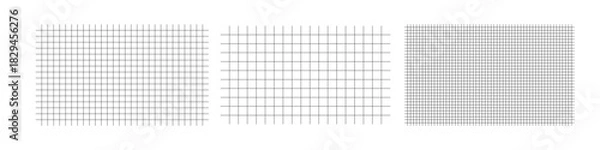 Fototapeta Square net line background set