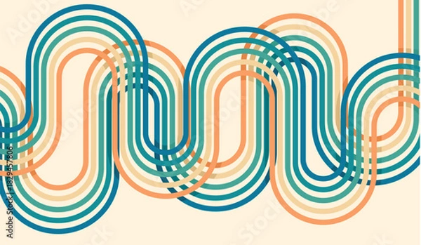 Fototapeta stock vector abstract creative background style 70s 1970 abstract vector stock retro