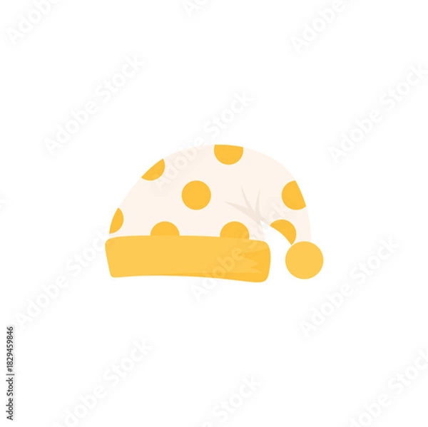 Obraz Cartoon sleeping hat. Vector illustration. 