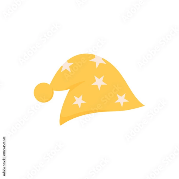 Obraz Cartoon sleeping hat. Vector illustration. 