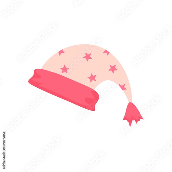 Obraz Cartoon sleeping hat. Vector illustration. 