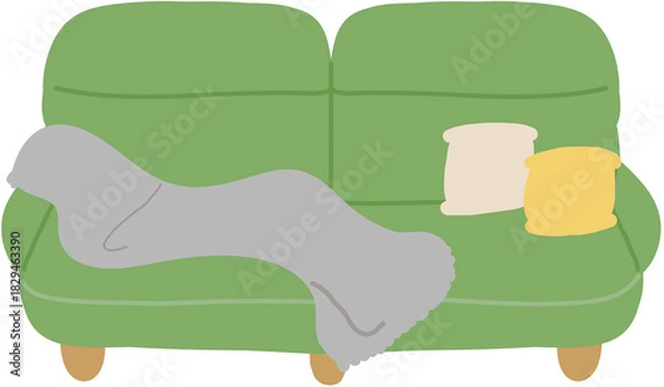 Obraz 소파 쿠션 러그 일러스트