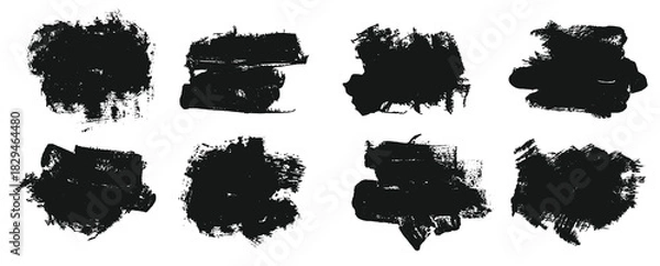Obraz vector black paint ink brush stroke brush line