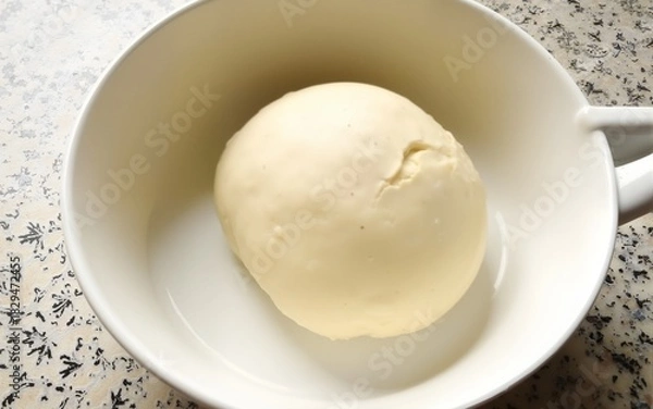 Obraz Raw Dough for Small Bread Loaves. High quality