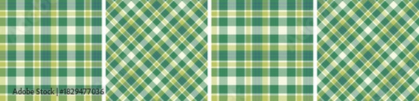 Fototapeta flannel pattern set.checkered fabric texture background.