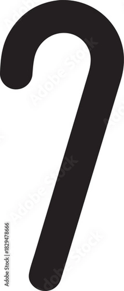 Fototapeta Abstract stick figure silhouette isolated on white background