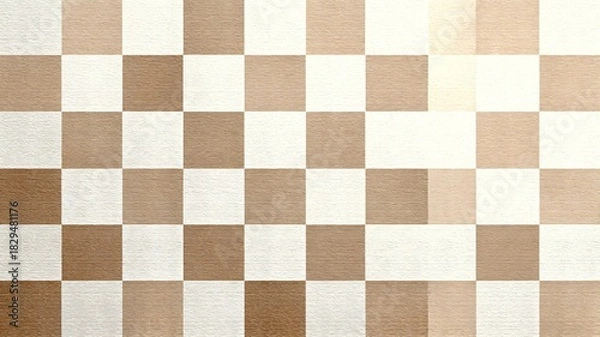 Obraz Classic Brown and Cream Gingham Check