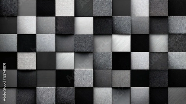 Obraz Diagonal Orange and Grey Check Pattern