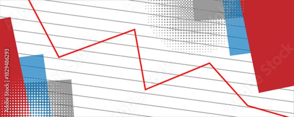 Fototapeta white,black,read gradient geometric shape abstract background