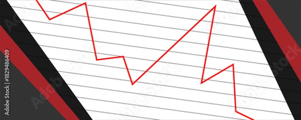 Fototapeta white,black,read gradient geometric shape abstract background