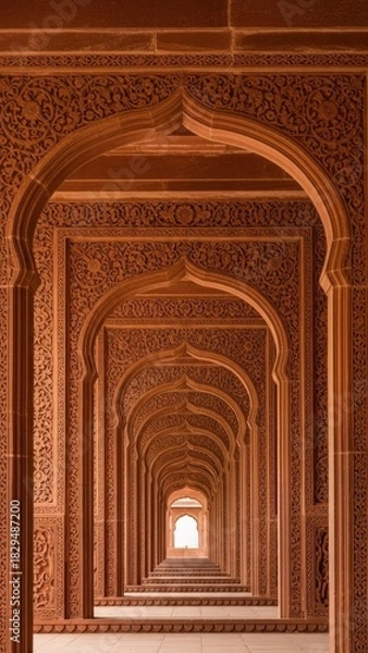 Obraz Ornate Indian Arched Passageways