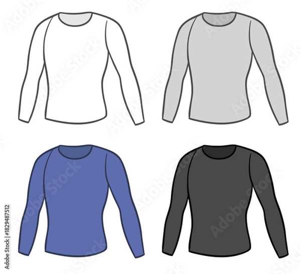 Obraz 登山やスポーツで着用するアンダーウェア、メンズ用のイラスト