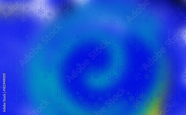 Fototapeta Monochromatic Blue Abstract Vortex Background, Deep Aqua Swirl with Dynamic Liquid Motion and Subtle Glittering Particle Effect