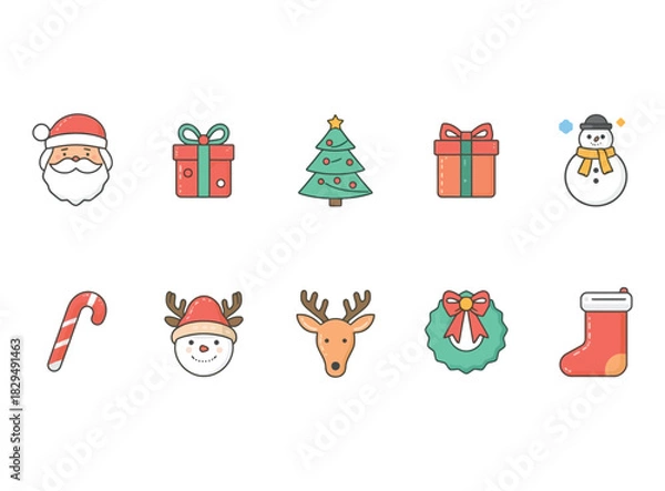 Obraz Christmas Icon Set