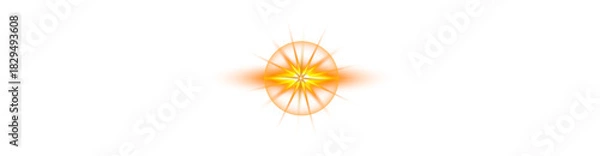 Obraz Collection of Festive sparklers with bright stars on a dark background and transference illustrations glow with and shiny sparkling light png 