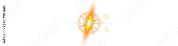 Obraz Collection of Festive sparklers with bright stars on a dark background and transference illustrations glow with and shiny sparkling light png 