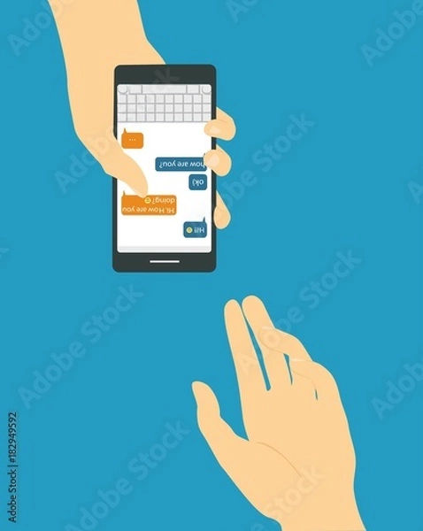 Obraz Smartphone in hand. concept of mobile application.