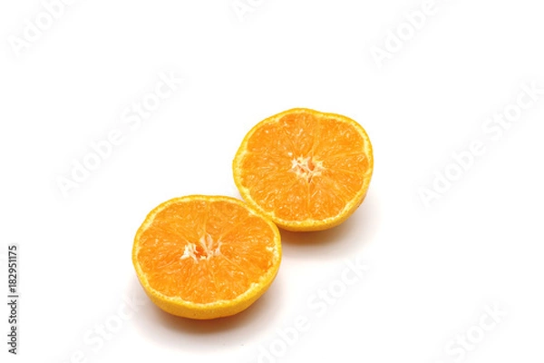 Fototapeta Orange on white background.