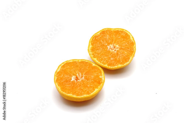 Fototapeta Orange on white background.