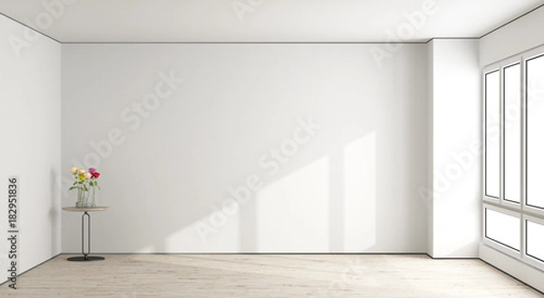 Obraz White empty living room