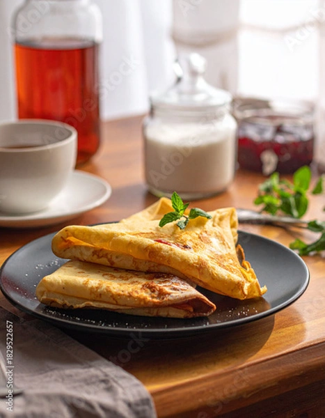 Obraz crêpes et confiture