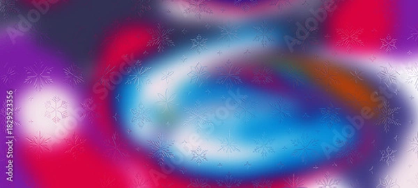 Fototapeta Wide Abstract Wave Background, Luminous Blue and White Energy Flow on Psychedelic Purple and Magenta Liquid Gradient