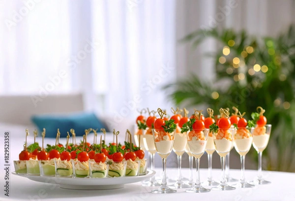 Obraz verrines festives et toasts