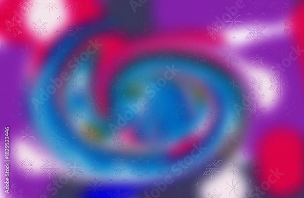 Fototapeta Vibrant Abstract Color Swirl Background, Psychedelic Blue, Cyan, Pink, and Purple Vortex with Neon Glow Effect