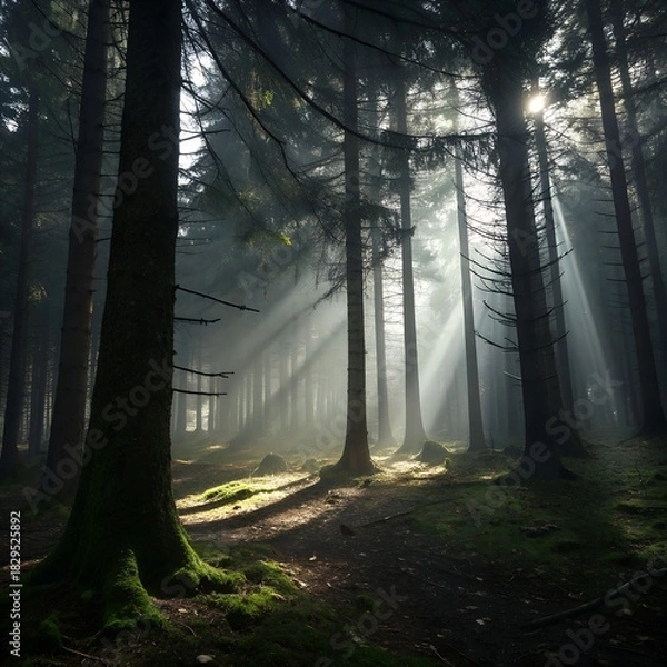 Obraz morning in the forest