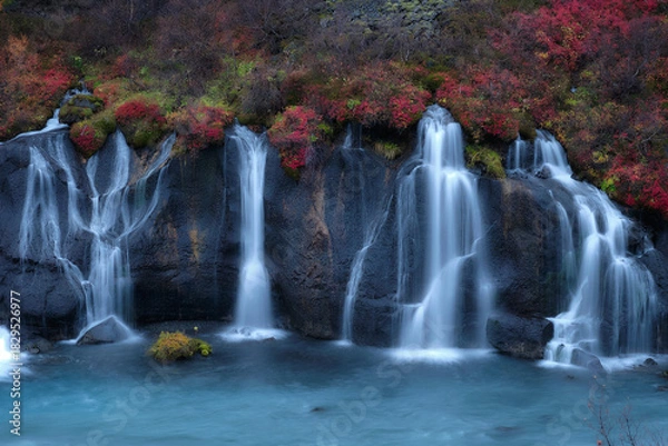Obraz Hraunfossar in autum