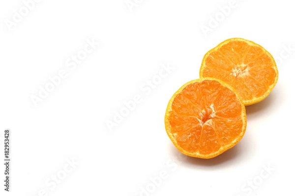 Fototapeta Orange on white background.