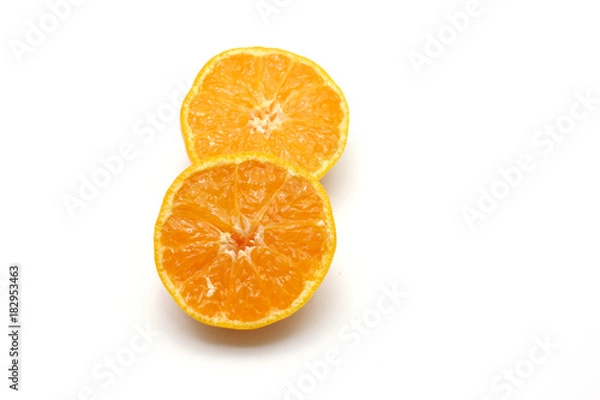 Fototapeta Orange on white background.