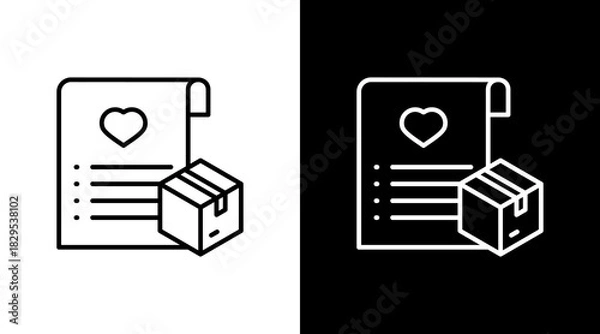 Obraz Wishlist Demand White Icon Set Design