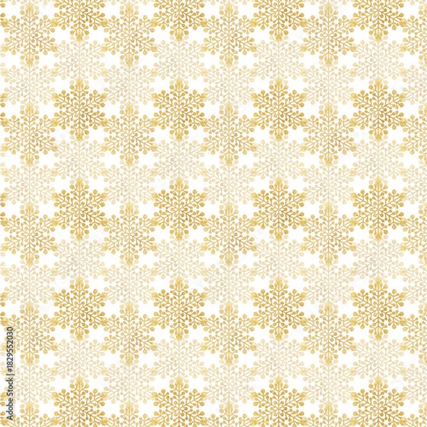 Fototapeta Seamless Teal Snowflake Winter Pattern