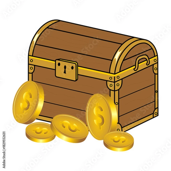 Fototapeta wooden money box
