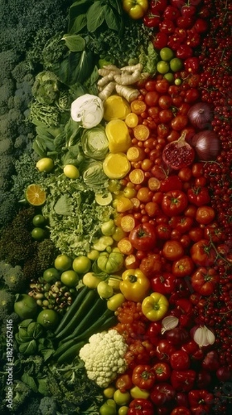 Obraz Colorful Array of Fresh Vegetables