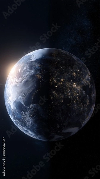 Obraz Earth with Sunset Effect