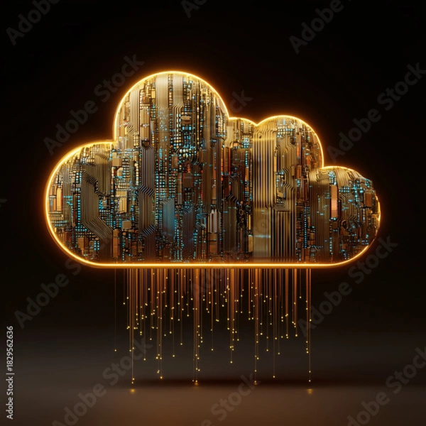 Obraz Illuminated Cloud Shaped Installation