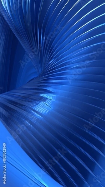 Obraz Striped Blue Ribbon