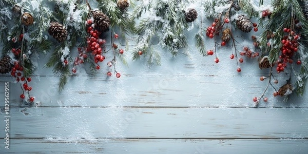 Obraz Winter berries hanging on a wall