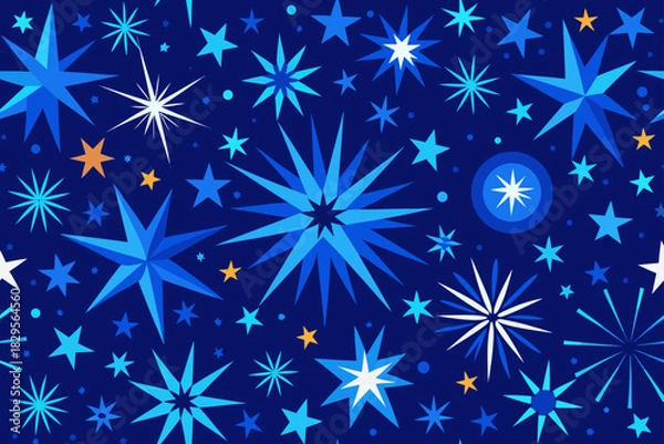 Obraz snowflakes on blue background