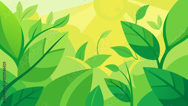 Obraz green leaves background