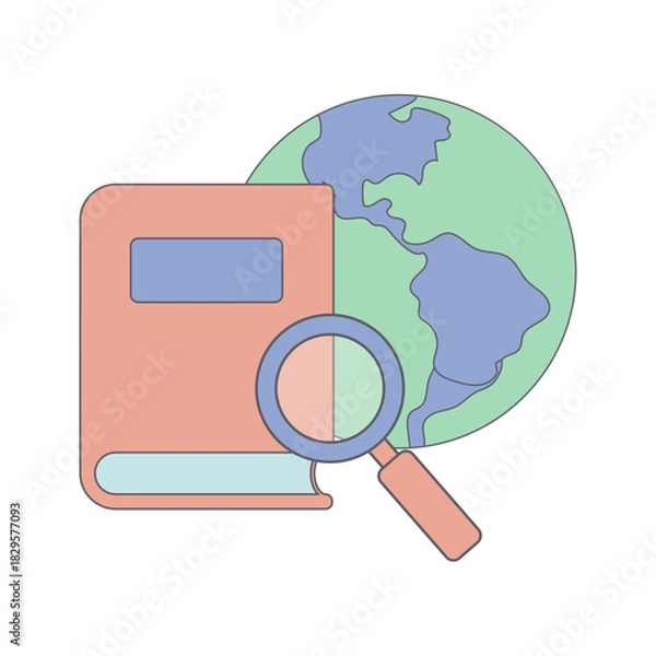 Obraz Global Knowledge Search and Academic Research Concept