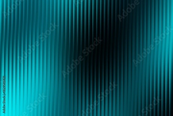 Obraz Vibrant Teal Vertical Ribbed Abstract Background, Modern Digital Art Wallpaper