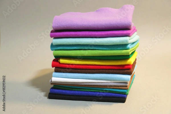 Obraz colorful composition with brush paints and felt