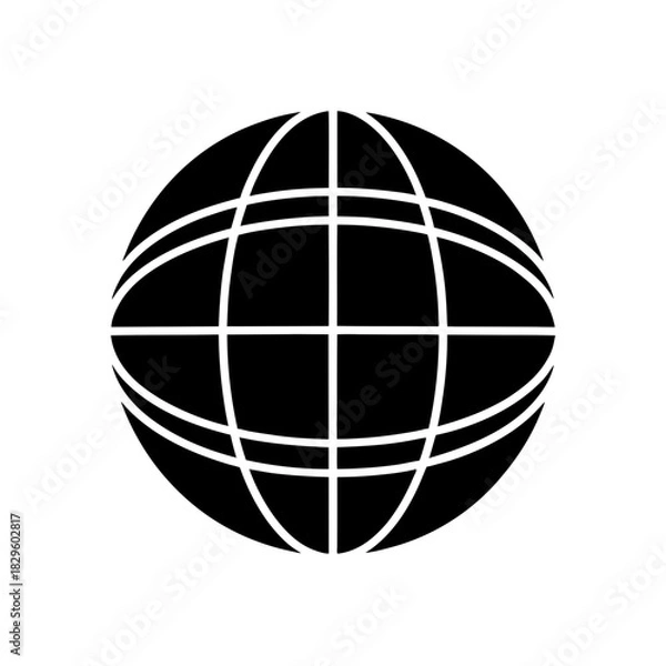 Obraz Abstract global network icon representing connection and earth