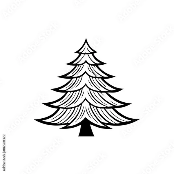 Fototapeta chrismas tree, vector, tree icon