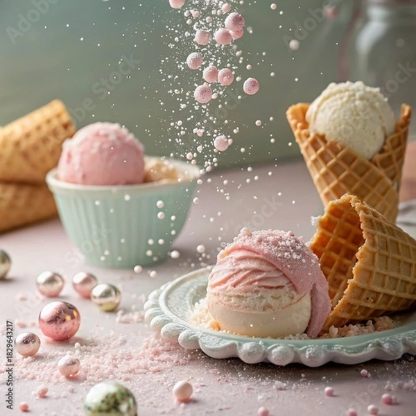 Obraz vanilla ice cream