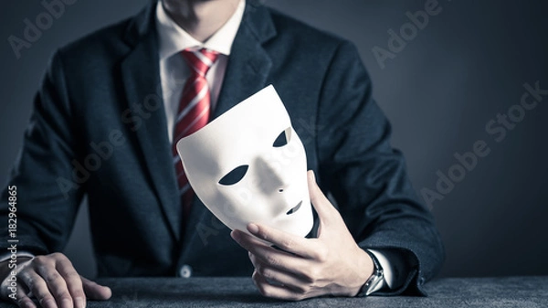 Obraz Maska i biznesmen